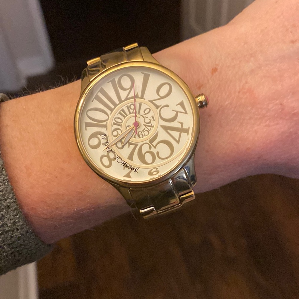 Betsey Johnson gold watch